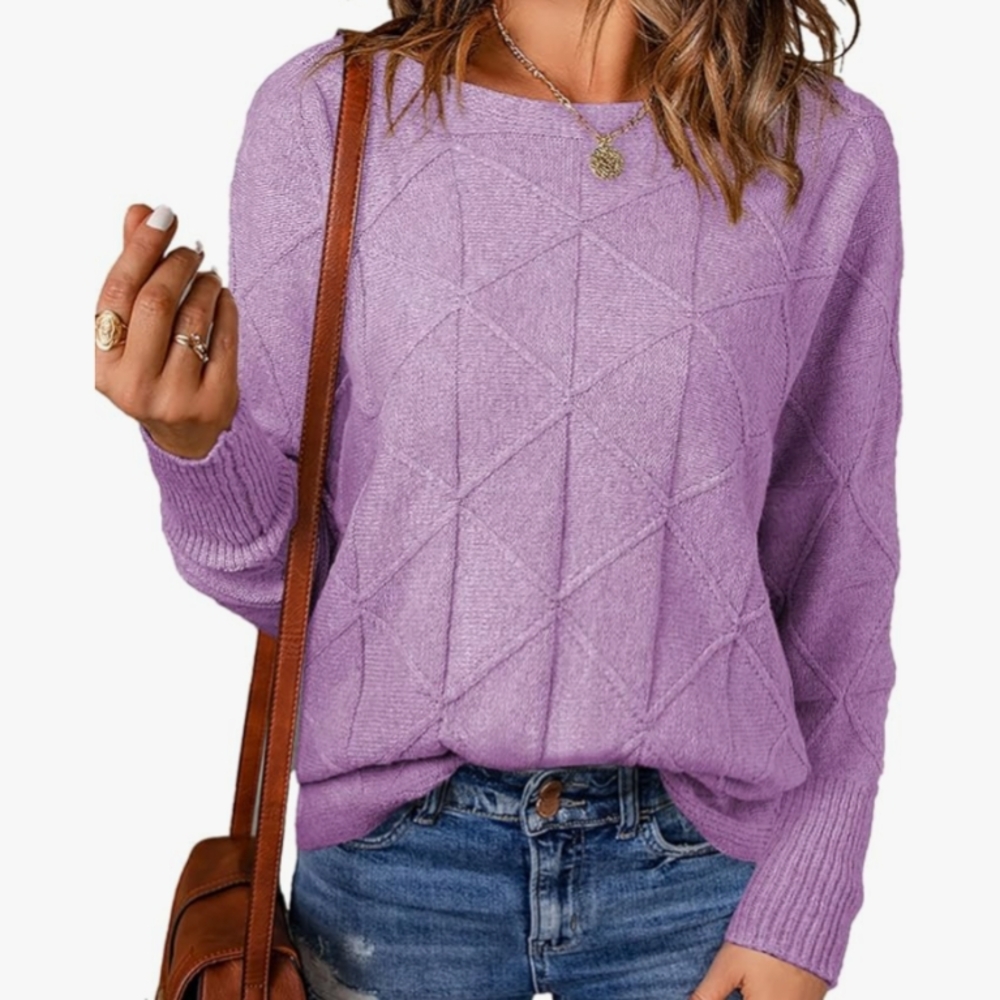Lavender Knit Women's Sweater